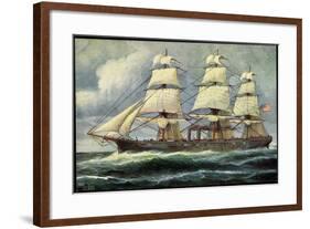 Künstler Rave, C., Segelschiff, Dampfer, Usa-null-Framed Giclee Print