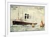 Künstler Red Star Line, Steamer Lapland, Dampfer-null-Framed Giclee Print