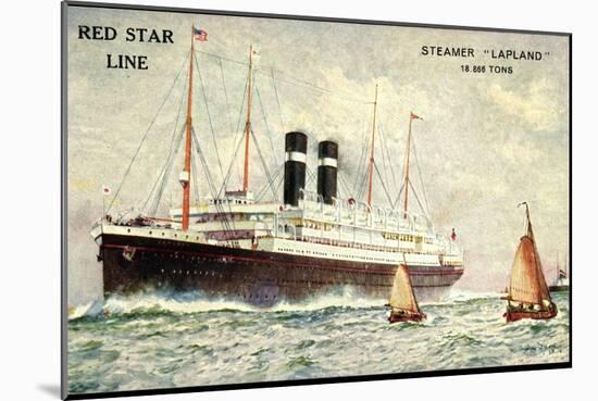 Künstler Red Star Line, Steamer Lapland, Dampfer-null-Mounted Giclee Print