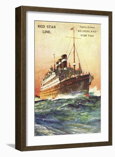 Künstler Red Star Line, Triple Screw Belgenland-null-Framed Giclee Print