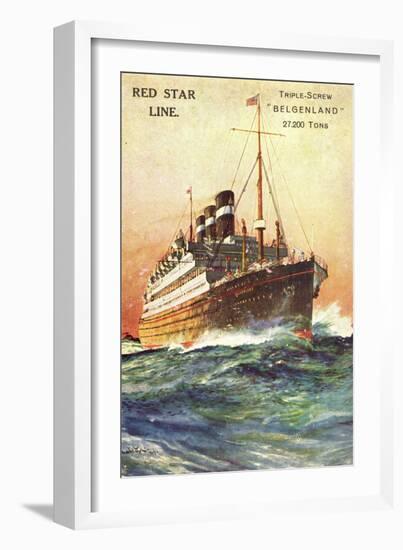 Künstler Red Star Line, Triple Screw Belgenland-null-Framed Giclee Print