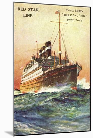 Künstler Red Star Line, Triple Screw Belgenland-null-Mounted Giclee Print