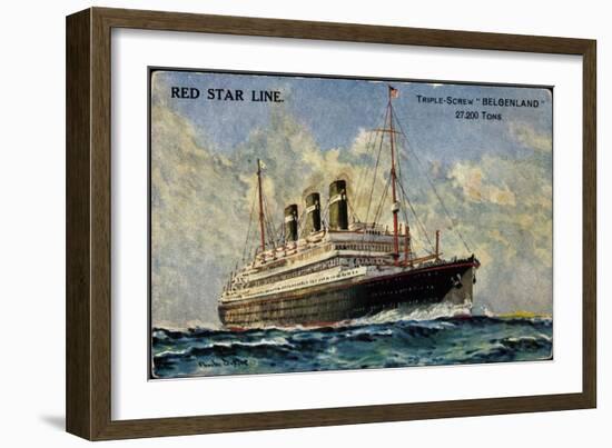 Künstler Red Star Line, Triple Screw Belgenland-null-Framed Giclee Print