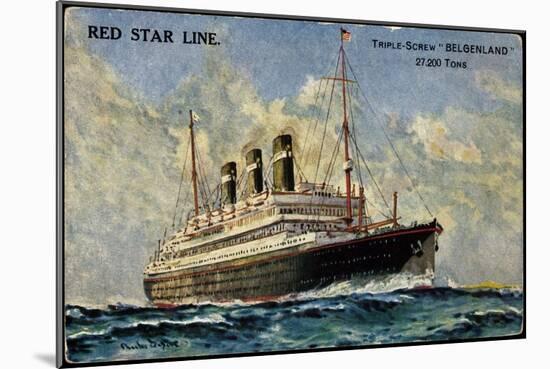 Künstler Red Star Line, Triple Screw Belgenland-null-Mounted Giclee Print