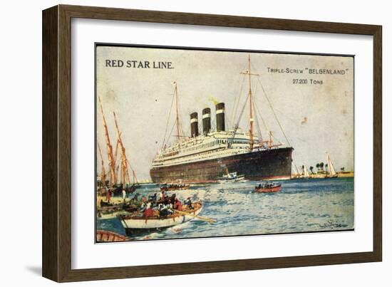 Künstler Red Star Line, Triple Screw Belgenland-null-Framed Giclee Print