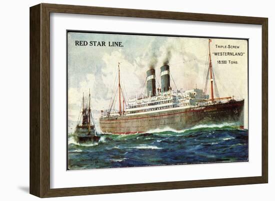 Künstler Red Star Line, Triple Screw Westernland-null-Framed Giclee Print