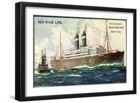Künstler Red Star Line, Triple Screw Westernland-null-Framed Giclee Print