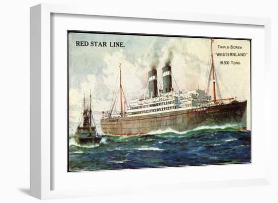 Künstler Red Star Line, Triple Screw Westernland-null-Framed Giclee Print