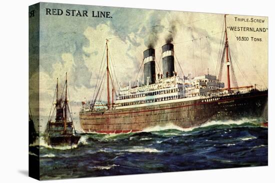 Künstler Red Star Line, Westernland, Steamer, Dampfer-null-Stretched Canvas