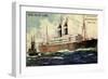 Künstler Red Star Line, Westernland, Steamer, Dampfer-null-Framed Giclee Print