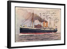 Künstler Russisches Dampfschiff Rossia in Fahrt-null-Framed Giclee Print