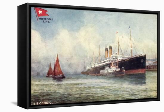 Künstler S.S.Cedric, White Star Line, Dampfer, Tuck-null-Framed Stretched Canvas