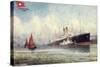 Künstler S.S.Cedric, White Star Line, Dampfer, Tuck-null-Stretched Canvas