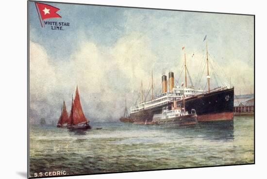 Künstler S.S.Cedric, White Star Line, Dampfer, Tuck-null-Mounted Giclee Print