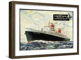 Künstler S.S. United States, United States Lines, Usl-null-Framed Giclee Print