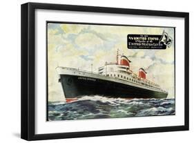 Künstler S.S. United States, United States Lines, Usl-null-Framed Giclee Print