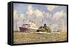 Künstler Schmidt, R., Dampfer Cap Polonio Im Hafen-null-Framed Stretched Canvas