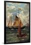 Künstler Schröpler, L., Segelschiffe Und Boot, Meer-null-Framed Giclee Print