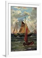 Künstler Schröpler, L., Segelschiffe Und Boot, Meer-null-Framed Giclee Print