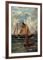 Künstler Schröpler, L., Segelschiffe Und Boot, Meer-null-Framed Giclee Print