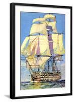 Künstler Sebille, Blick Auf Ein Großes Segelboot-null-Framed Giclee Print
