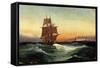 Künstler Segelschiff, 2 Master, Dampfschiff-null-Framed Stretched Canvas
