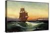 Künstler Segelschiff, 2 Master, Dampfschiff-null-Stretched Canvas