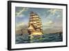 Künstler Segelschiff, 3 Master Auf See, Boote-null-Framed Giclee Print