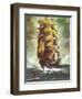 Künstler Segelschiff Auf Hoher See, Sturm, Dunkel-null-Framed Giclee Print