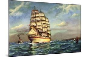 Künstler Segelschiff, Kutter, Segelboote-null-Mounted Giclee Print