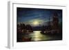 Künstler Segelschiffe Im Hafen, Mond, Tsn Serie 820-null-Framed Giclee Print