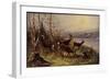 Künstler Serie 496, Wildherde Am Ufer Grasend-null-Framed Giclee Print