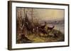 Künstler Serie 496, Wildherde Am Ufer Grasend-null-Framed Giclee Print