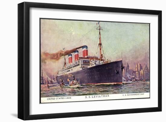 Künstler Stöwer, United States Lines, S.S. Leviathan-null-Framed Giclee Print