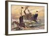 Künstler Stöwer, W., Deutsches U Boot Versenkt Schiff-null-Framed Giclee Print