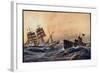 Künstler Stöwer, W., U Boot, Atlantik, Französ. Bark-null-Framed Giclee Print