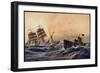 Künstler Stöwer, W., U Boot, Atlantik, Französ. Bark-null-Framed Giclee Print