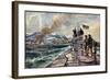 Künstler Stöwer, W., U Boot,Beschießung,Alexandrowsk-null-Framed Giclee Print