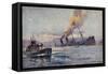 Künstler Stöwer, Willy, Deutsches U Boot, Mittelmeer-null-Framed Stretched Canvas