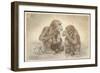 Künstler Swildens, Zwei Schimpansen Mit Kokosnüssen, Bananen-null-Framed Giclee Print