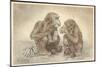 Künstler Swildens, Zwei Schimpansen Mit Kokosnüssen, Bananen-null-Mounted Giclee Print
