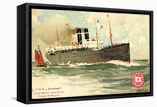 Künstler T.S.S. Kroonland, Red Star Line-null-Framed Stretched Canvas