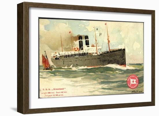 Künstler T.S.S. Kroonland, Red Star Line-null-Framed Giclee Print