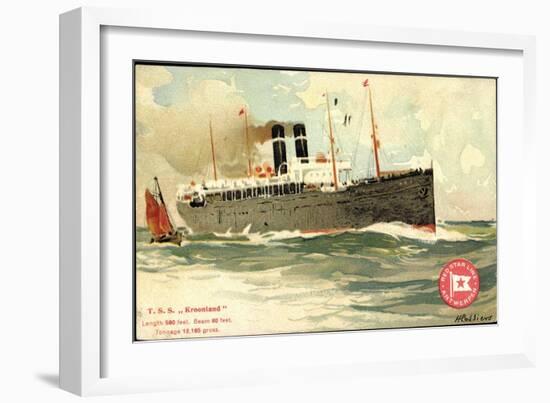 Künstler T.S.S. Kroonland, Red Star Line-null-Framed Giclee Print