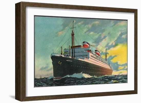 Künstler United States Lines, Dampfschiff Washington-null-Framed Giclee Print