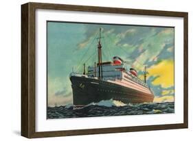 Künstler United States Lines, Dampfschiff Washington-null-Framed Giclee Print