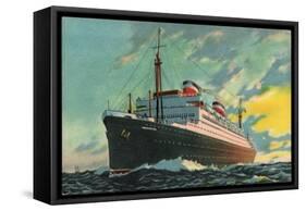 Künstler United States Lines, Dampfschiff Washington-null-Framed Stretched Canvas