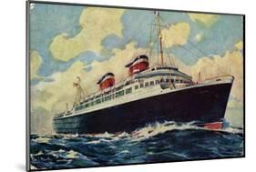 Künstler United States Lines, S.S. America, Steamer-null-Mounted Giclee Print