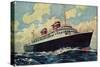 Künstler United States Lines, S.S. America, Steamer-null-Stretched Canvas