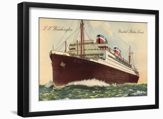 Künstler United States Lines, S.S. Washington-null-Framed Giclee Print